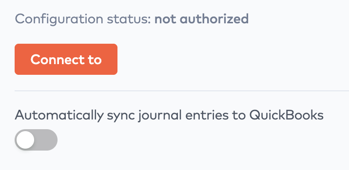 Configuration status not authorized with the Connect to button